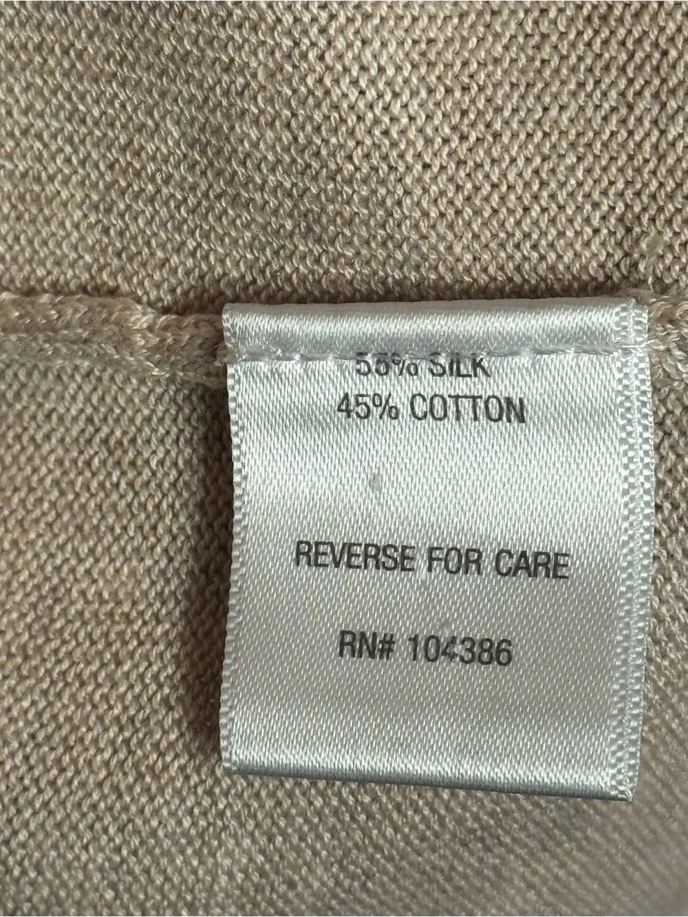 Garnet Hill Boxy Fit Sweater Silk Cotton Blend Slouchy Beige Oatmeal M Pullover - Picture 7 of 8